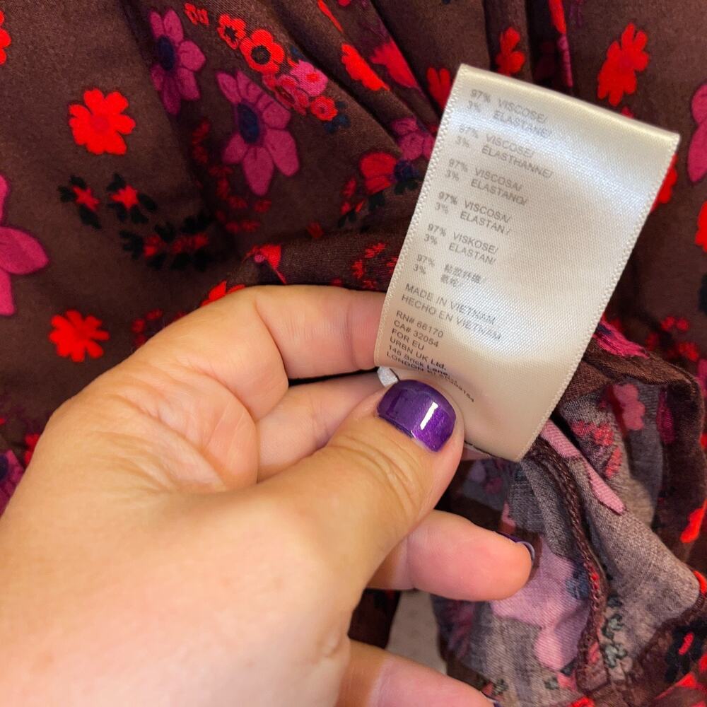 NWT Free People It Takes Two Wrap Knit Skater Dress in Plum Combo Sz. M - Picture 7 of 10